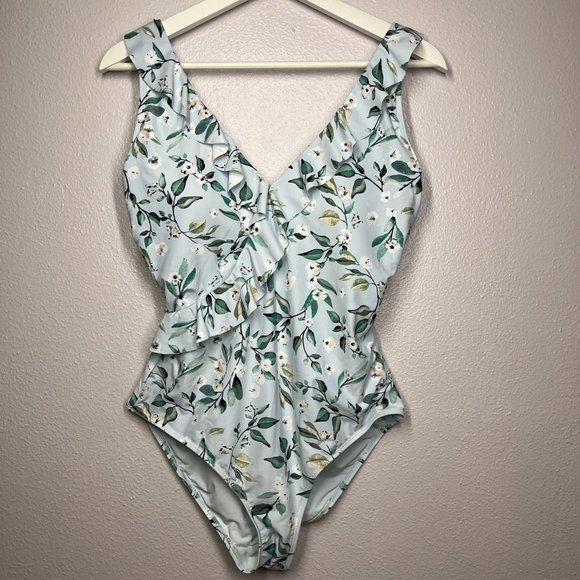 Nip Tuck Boho Breeze Frill Front One PIece Swimsuit 8 - Picture 3 of 8